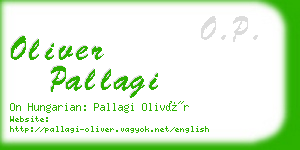 oliver pallagi business card